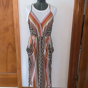 Light Multi-Color Flowy Beach Dress with POCKETS!